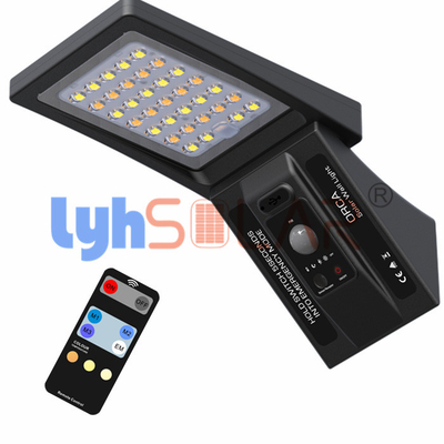 3W zwarte zonne-dekverlichting buiten met pc-lens type II stralingshoek