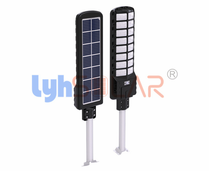 2500Lm zwarte Zonnetuinstraatlantaarn Smd5730 met IP65 Waterdicht voor Openlucht